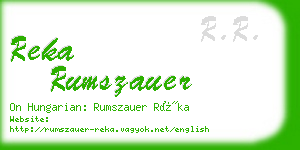 reka rumszauer business card